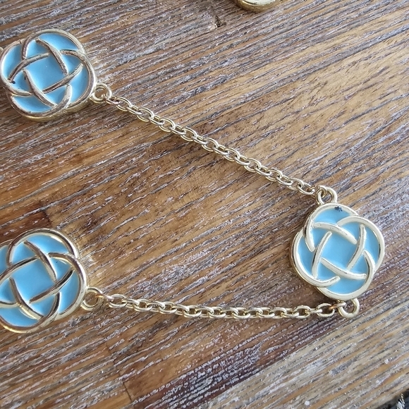 The Murphy Necklace in Gold and Aqua by Fornash - Picture 5 of 6